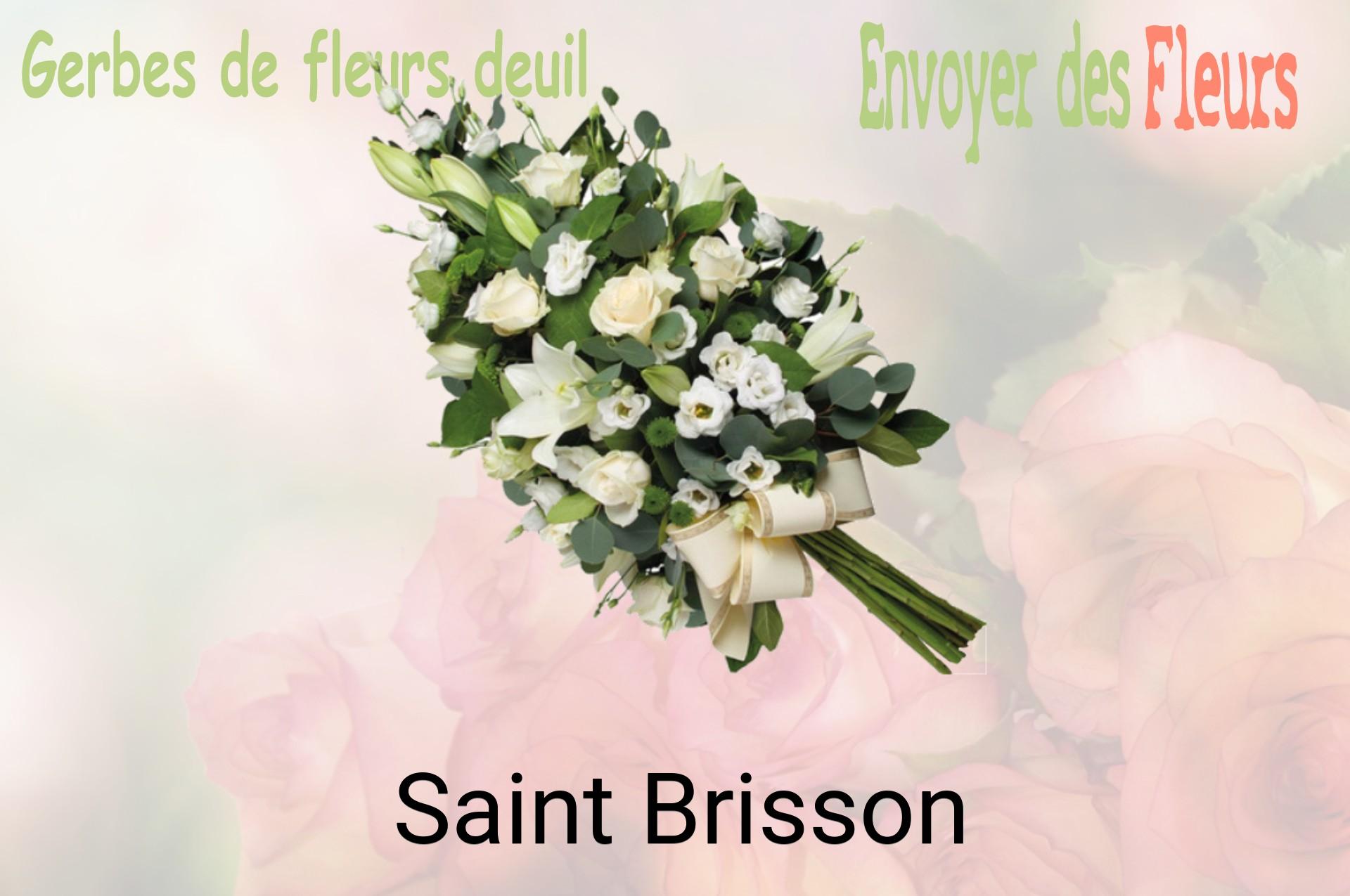 Gerbe de fleurs de deuil livrée à Saint-Brisson